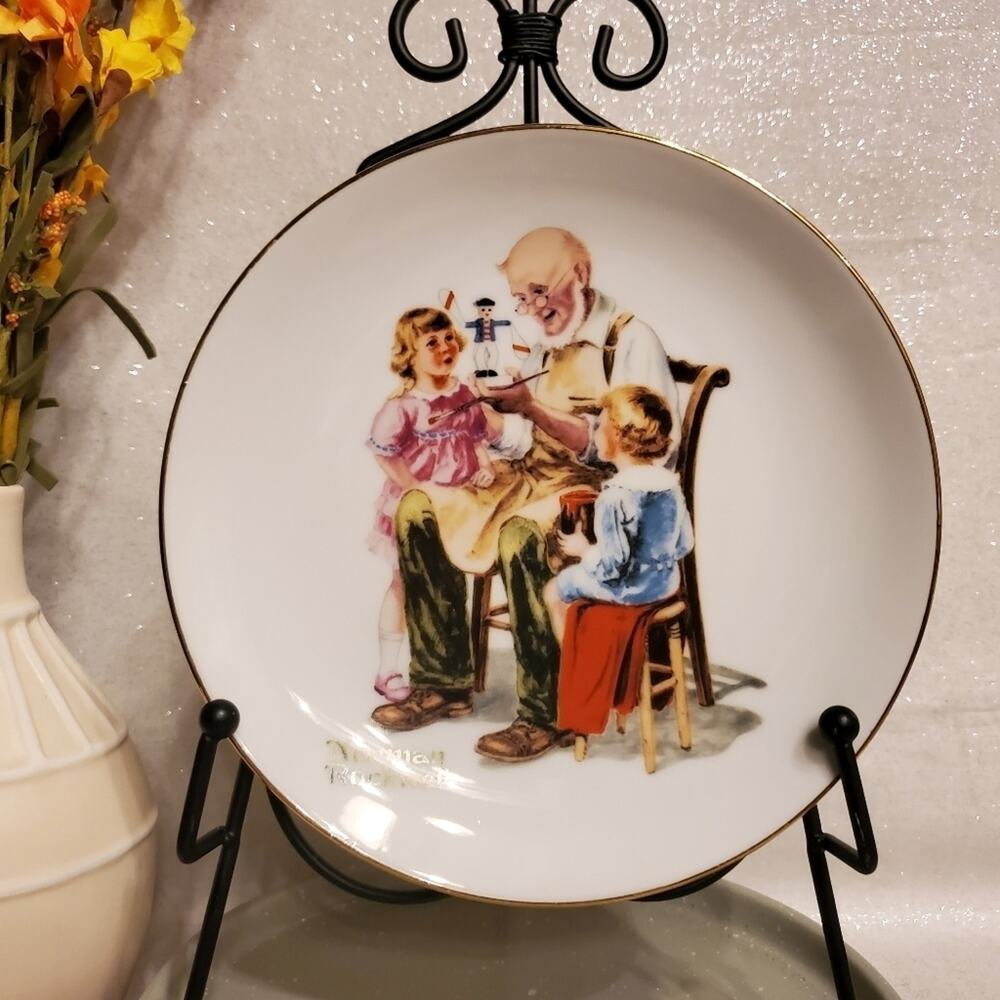 VINTAGE The Toymaker 1984 Collector Norman Rockwell Museum Plate